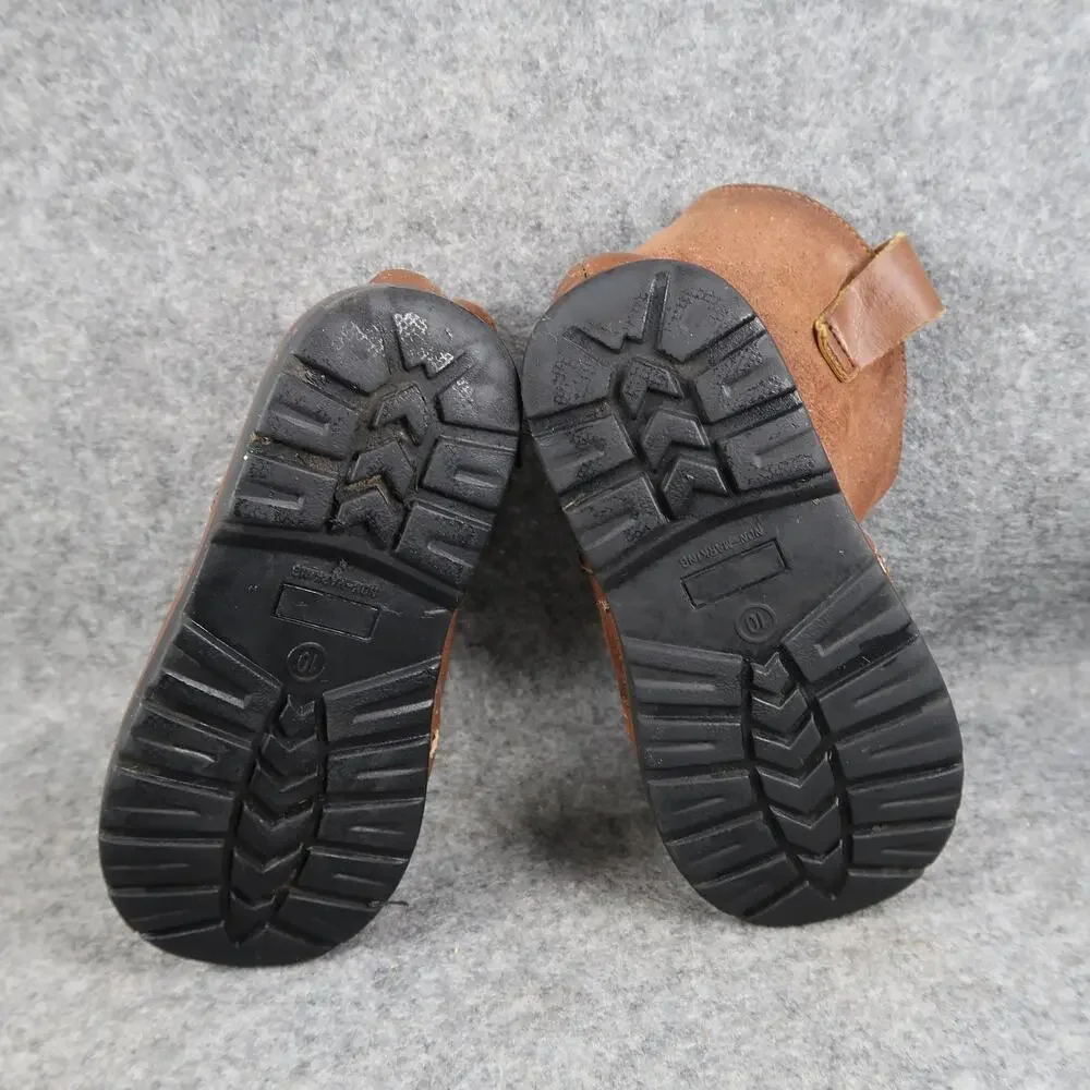 Kids Boots Shoes Toddler 10 Pull On Brown Western Cowboy Walking Play